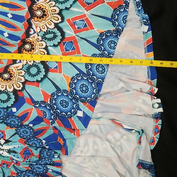 Venus Sleeveless Multicolor pattern Summer High Low Dress. XS - Picture 12 of 12